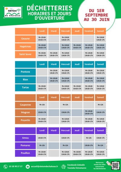 Flyer horaires en cours